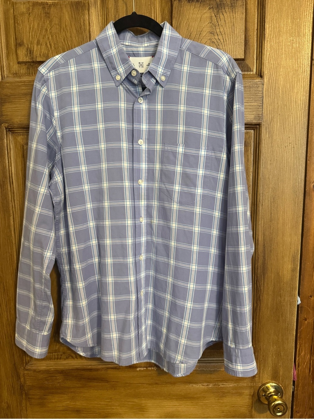 Light Blue Plaid Button-Down Shirt - Casual Men's Shirt